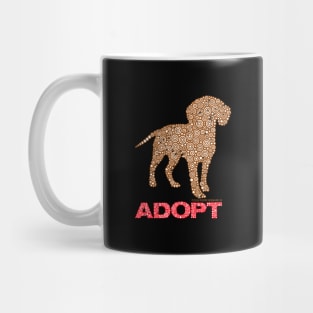 Adopt A Shelter or Rescue Dog Circle Design Mug